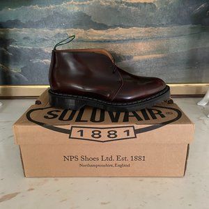 NPS Solovair Chukka Boot UK 7 US 8 Burgundy Rub-Off NIB NEW Made in England